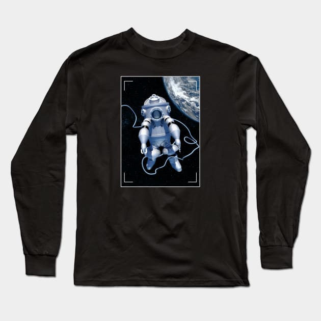 Astronaut steampunk space diver Long Sleeve T-Shirt by TMBTM